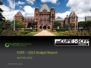 2012 Budget Report Poll